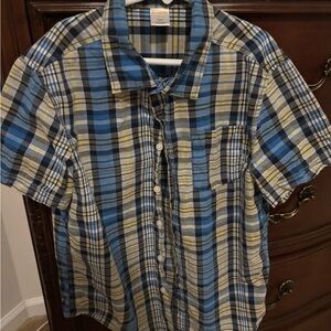 Plaid Blue and Yellow Boys Shirt